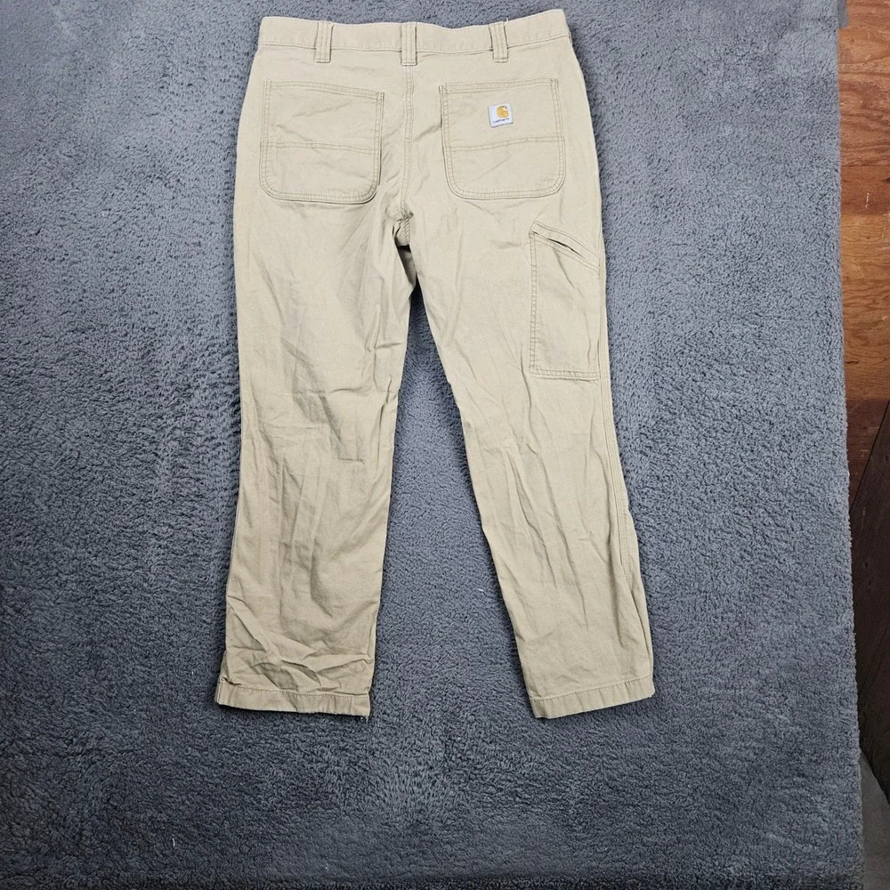 Carhartt‎ Mens Rugged Flex Relaxed Fit Canvas Work Pants Beige 34x30